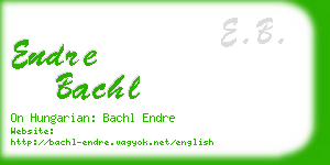 endre bachl business card